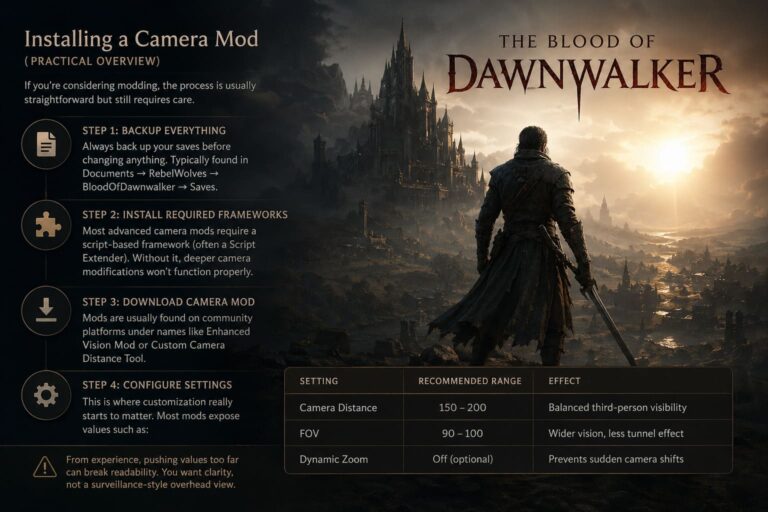 Essential Blood of Dawnwalker Mods 2026: Camera Fixes, Graphics Overhauls & QoL Tweaks