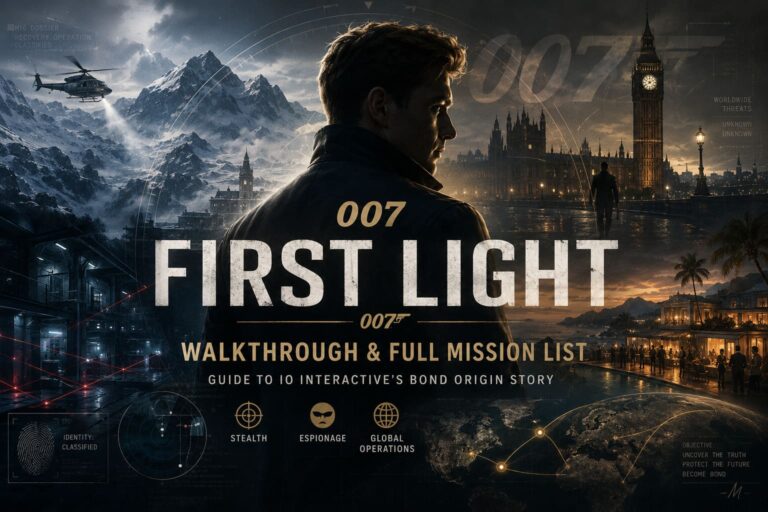 007 First Light Walkthrough and Full Mission List: Guide to IO Interactive’s Bond Origin Story