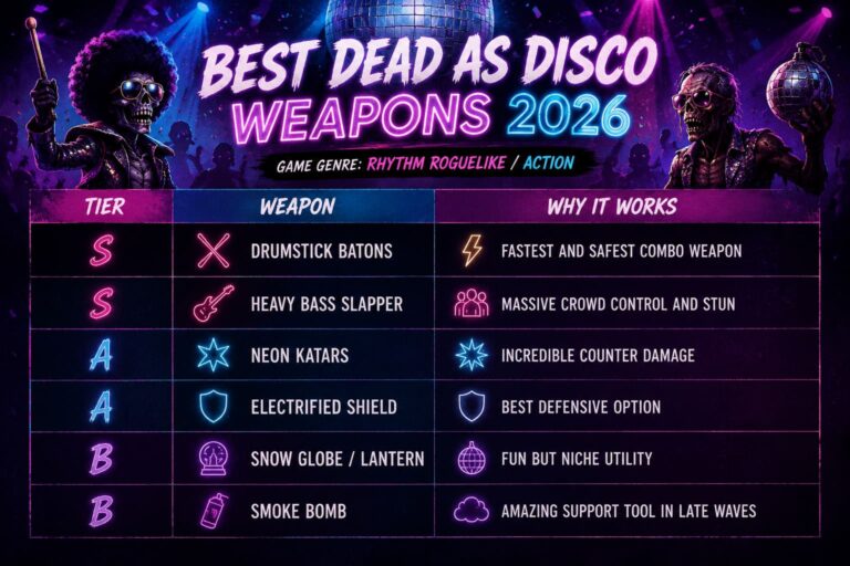 Best Dead as Disco Weapons 2026: Tier List, Combat Mechanics, and High-BPM Gear Guide