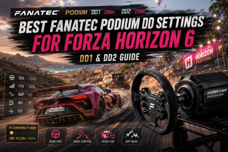 Best Fanatec Podium DD Settings for Forza Horizon 6 (DD1 & DD2 Guide)