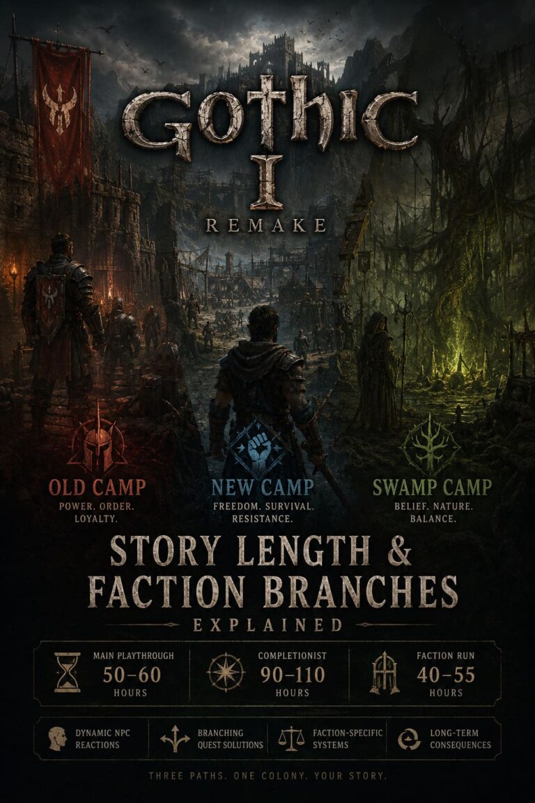 Gothic 1 Remake Story Length & Faction Branches Explained