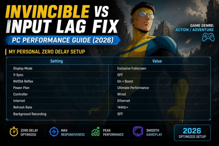 Invincible VS Input Lag Fix: PC Performance Guide (2026) – How to Reduce Latency and Boost FPS