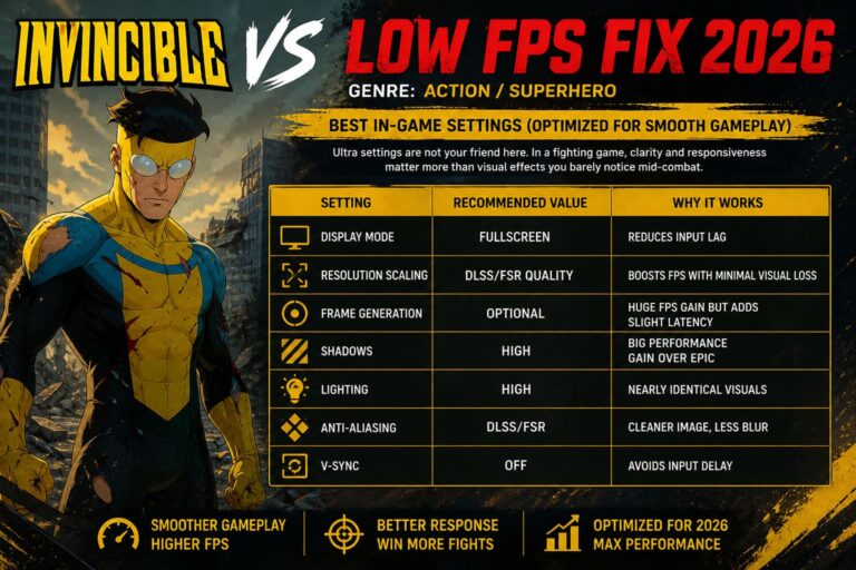Invincible VS Low FPS Fix 2026: Optimization Guide for High-End PCs