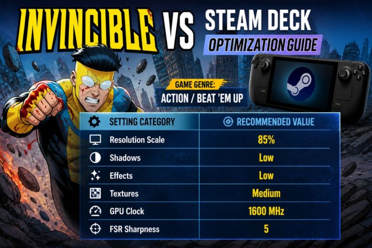 Invincible VS Steam Deck Optimization Guide: Best Settings for 60 FPS (2026 Update)