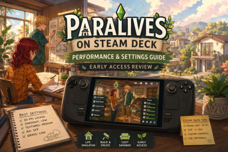 Paralives on Steam Deck: Performance & Settings Guide (Early Access Review)