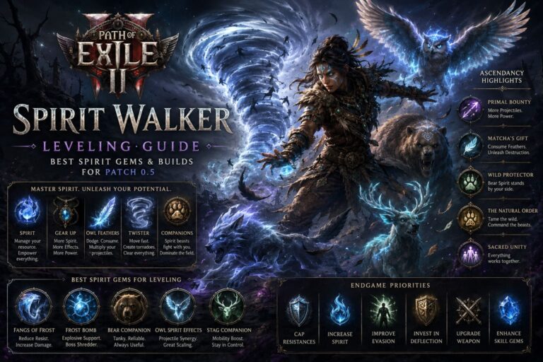 Path of Exile 2 Spirit Walker Leveling Guide: Best Spirit Gems and Builds for Patch 0.5