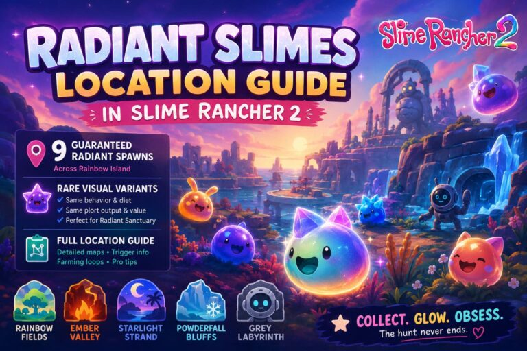 Radiant Slimes Location Guide in Slime Rancher 2