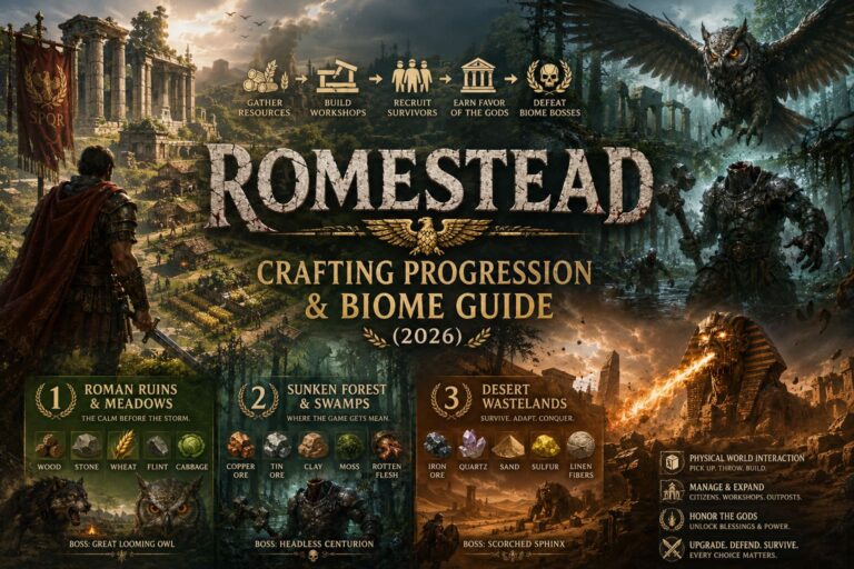 Romestead Crafting Progression and Biome Guide (2026)