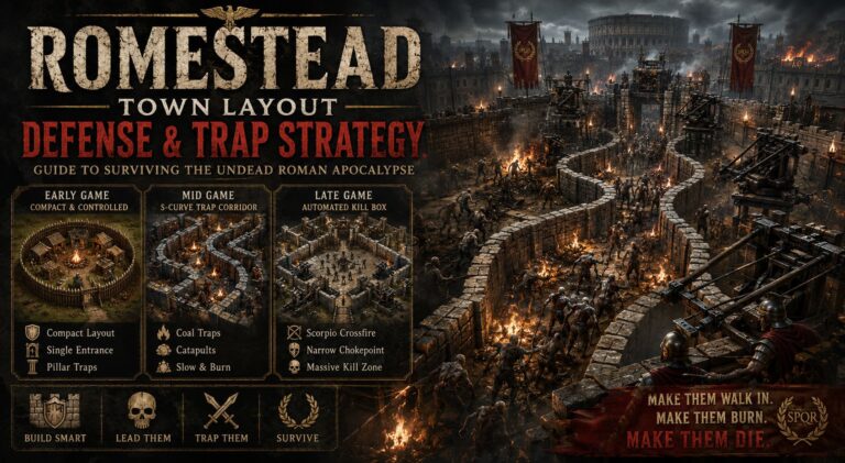 Romestead Town Layout Defense and Trap Strategy: Guide to Surviving the Undead Roman Apocalypse (2026)