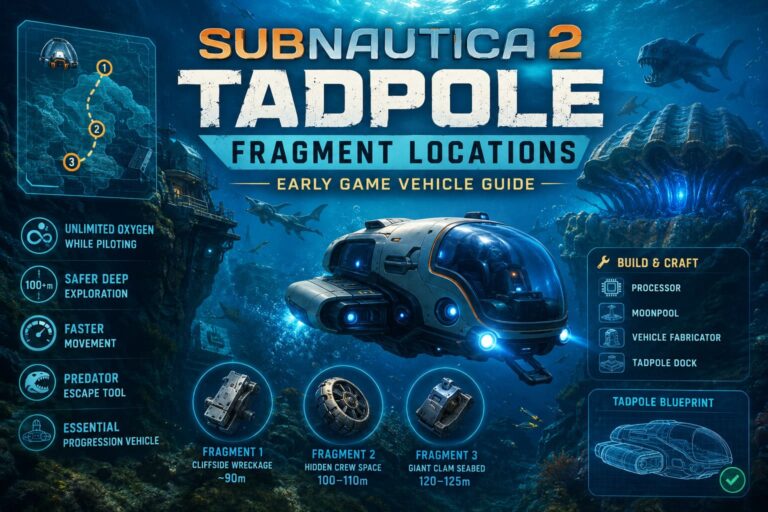 Subnautica 2 Tadpole Fragment Locations: Early Game Vehicle Guide