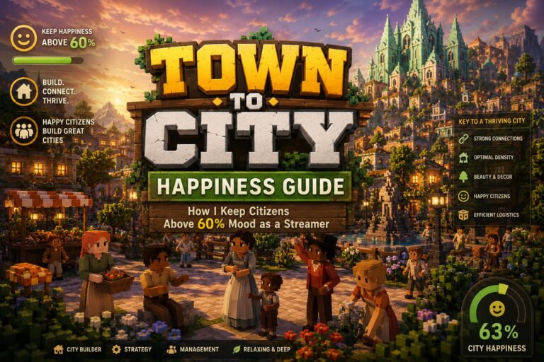 Town to City Happiness Guide: How I Keep Citizens Above 60% Mood as a Streamer