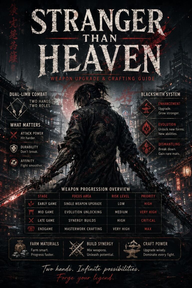 Weapon Upgrade & Crafting Guide for Stranger Than Heaven