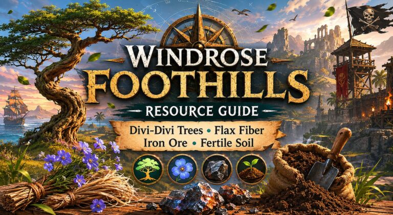 Windrose Foothills Resource Guide: Where to Find Divi-Divi Trees, Flax Fiber, Iron Ore, and Fertile Soil