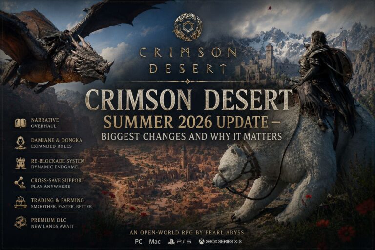 Crimson Desert Summer Update Roadmap 2026: Major Story Reworks, Cross-Play, and First Premium DLC Confirmed