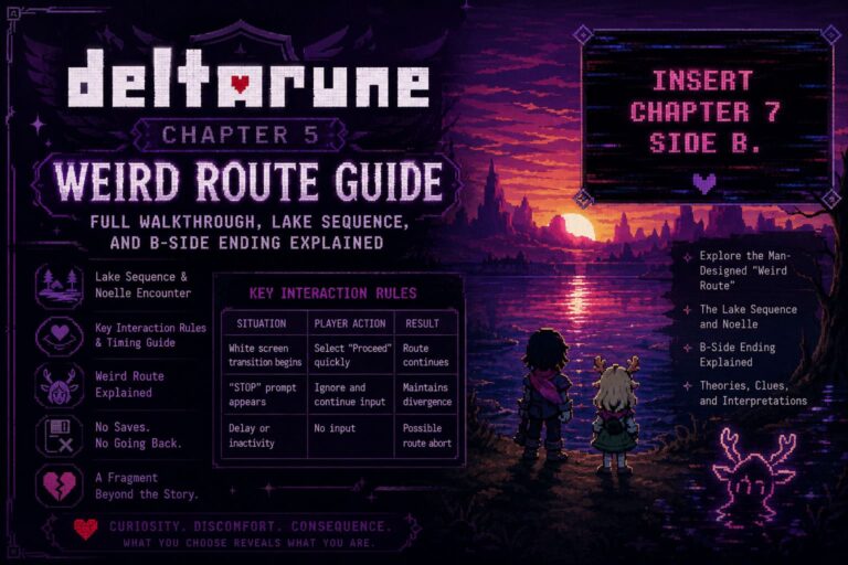 Deltarune Chapter 5 Weird Route Guide: Full Walkthrough, Lake Sequence, and B-Side Ending Explained