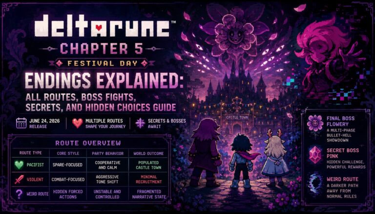 Deltarune Chapter 5 Festival Day Endings Explained: All Routes, Boss Fights, Secrets, and Hidden Choices Guide