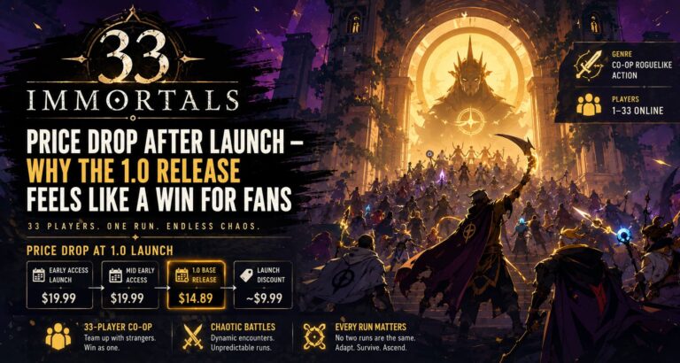 33 Immortals Price Drop After Launch — Why the 1.0 Release Feels Like a Win for Fans
