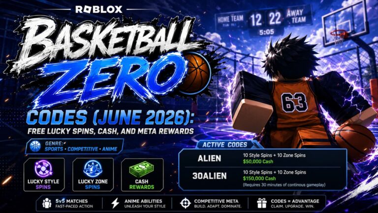 Basketball Zero Codes (June 2026): Free Lucky Spins, Cash, and Meta Rewards