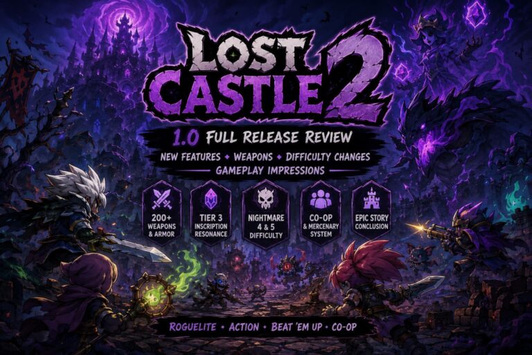 Lost Castle 2 1.0 Full Release Review – New Features, Weapons, Difficulty Changes, and Gameplay Impressions