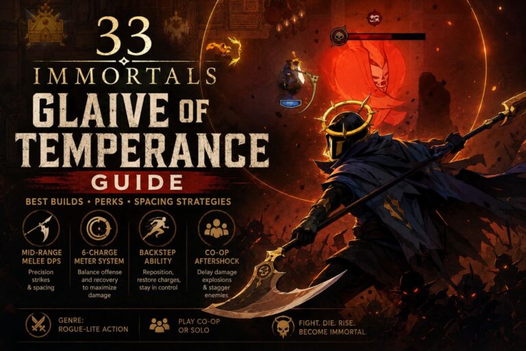 33 Immortals Glaive of Temperance Guide: Best Builds, Perks, and Spacing Strategies