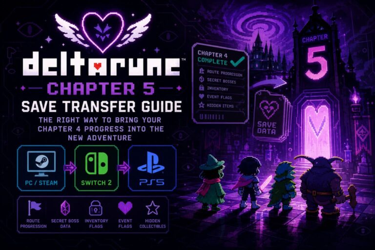 Deltarune Chapter 5: How to Import and Transfer Chapter 4 Save Files (PC, Switch 2, PS5)