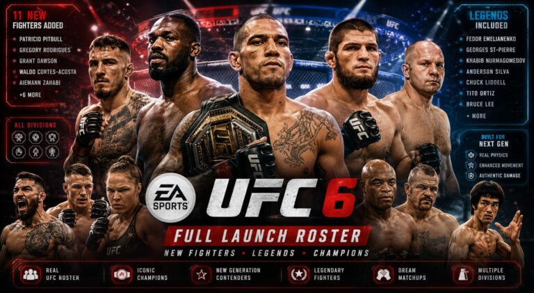 EA Sports UFC 6 Roster: All Confirmed Fighters, New Additions, and Legends at Launch