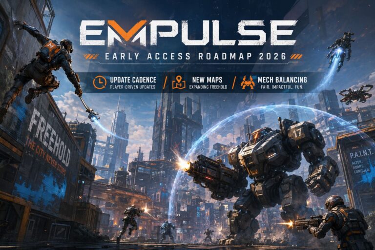 EMPULSE Early Access Roadmap 2026: Update Cadence, New Maps, and Mech Balancing Revealed