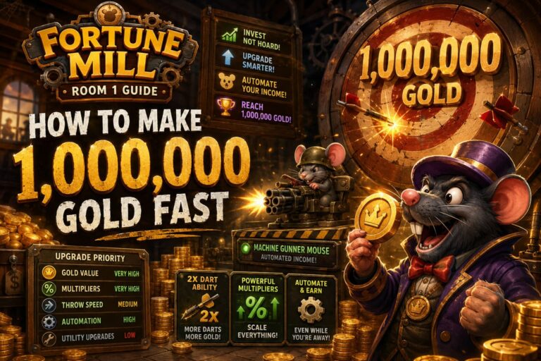 Fortune Mill Room 1 Guide: How to Make 1,000,000 Gold Fast