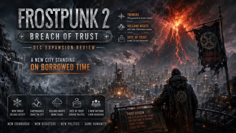 Frostpunk 2 Breach of Trust DLC Expansion Review & Volcano Scenario Release Date