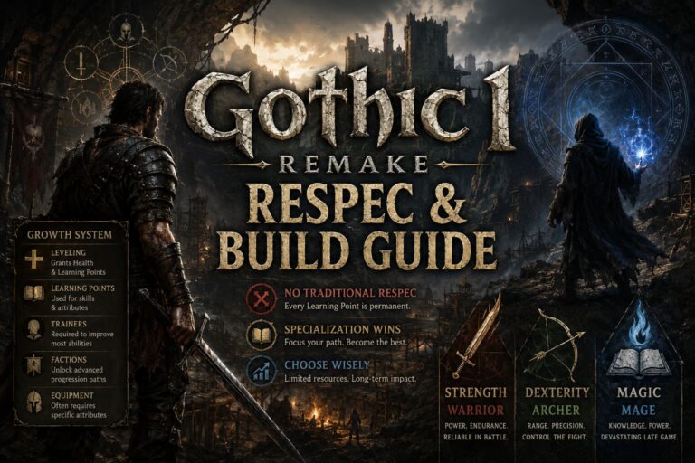 Gothic 1 Remake: Can You Respec Skill Points? Character Build Guide