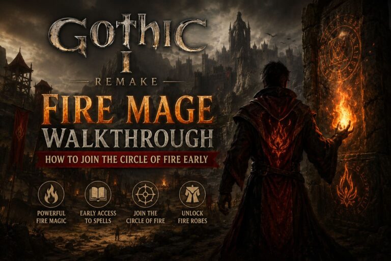 Gothic 1 Remake Fire Mage Walkthrough: How to Join the Circle of Fire Early
