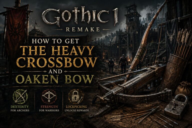 Gothic 1 Remake: How to Get the Heavy Crossbow and Oaken Bow (Location Guide)