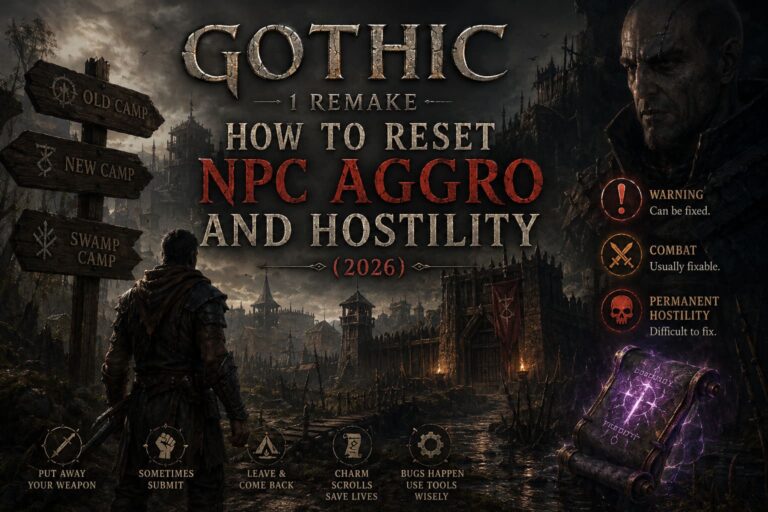 Gothic 1 Remake: How to Reset NPC Aggro and Hostility Guide (2026)