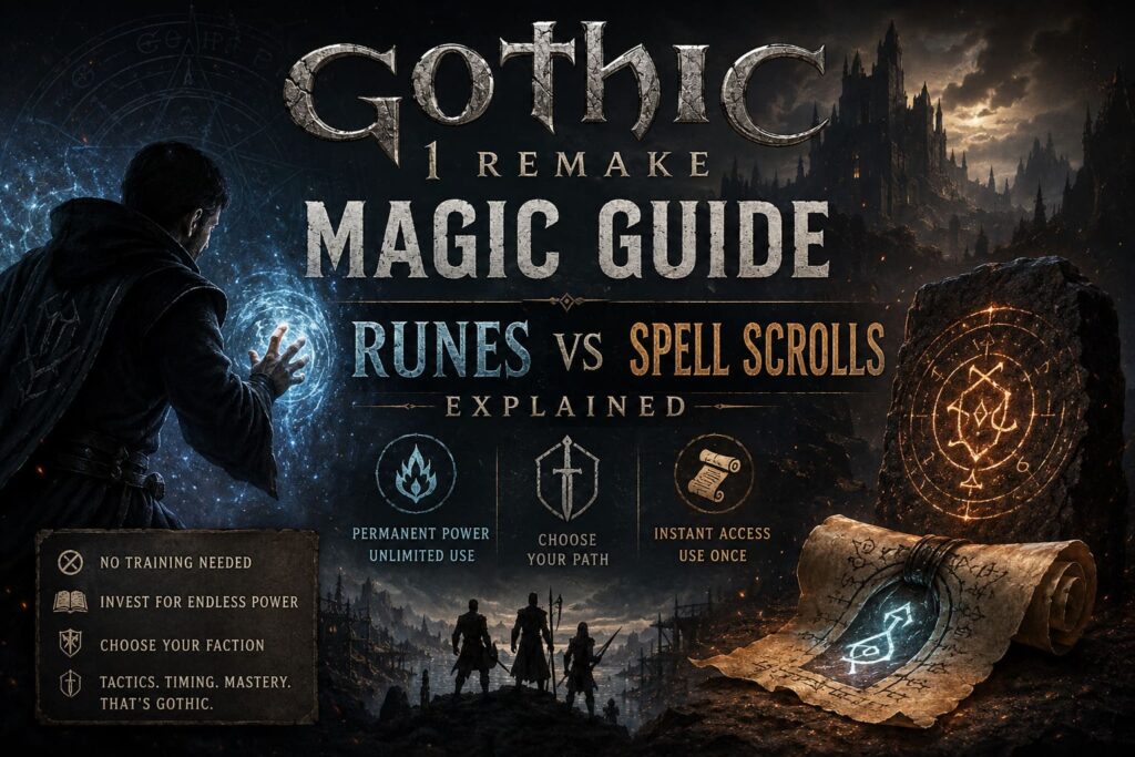 Gothic 1 Remake Magic Guide: Runes vs Spell Scrolls Explained • PixelNitro