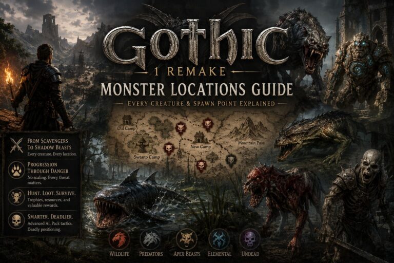 Gothic 1 Remake Monster Locations Guide: Every Creature and Spawn Point Explained