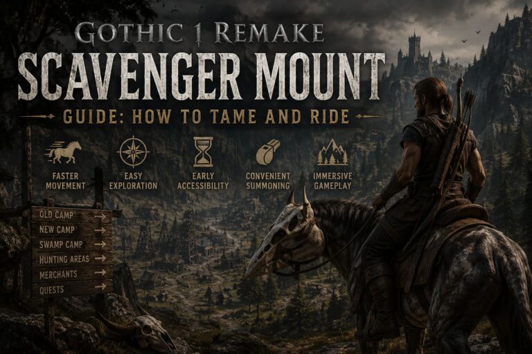 Gothic 1 Remake Scavenger Mount Guide: How to Tame and Ride