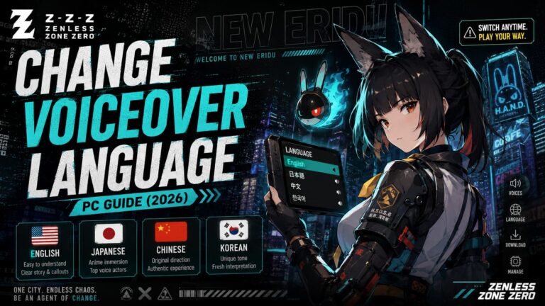 How to Change Voiceover Language in Zenless Zone Zero PC (2026 Guide)