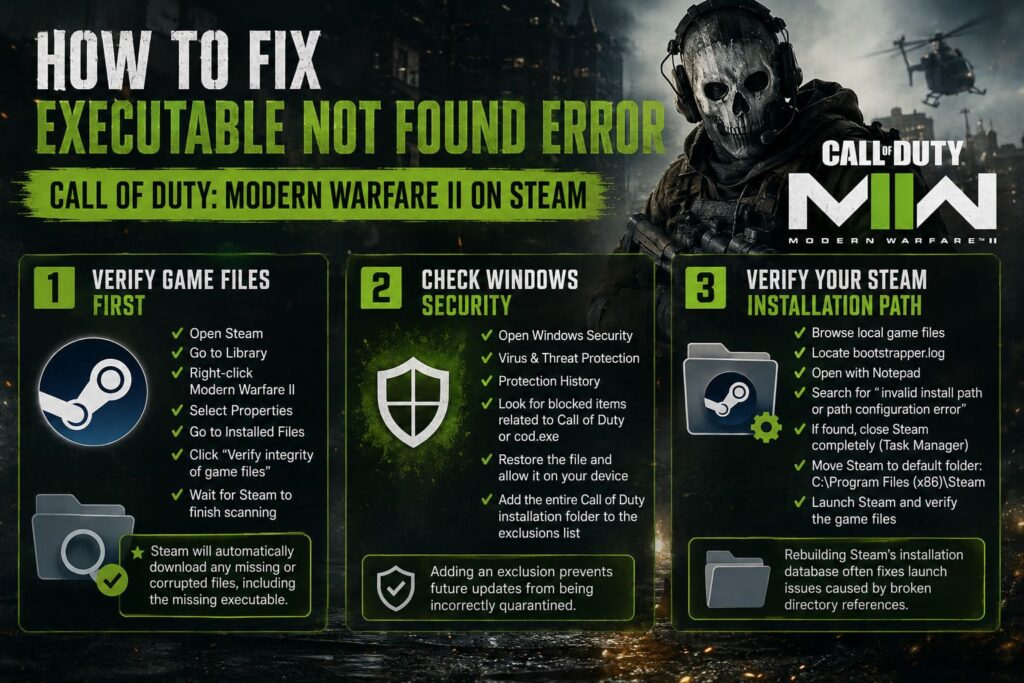 How to Fix Call of Duty: Modern Warfare II Executable Not Found Error ...