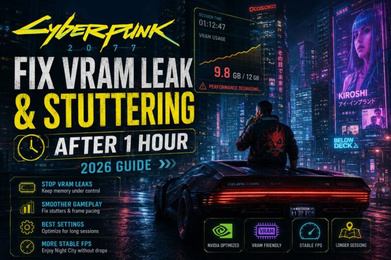 How to Fix Cyberpunk 2077 VRAM Leak and Stuttering After 1 Hour (2026 Guide)