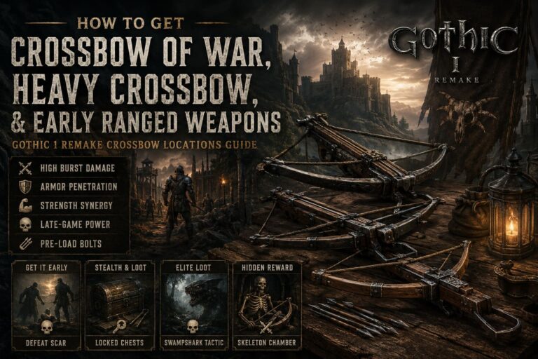 How to Get Crossbow of War, Heavy Crossbow, and Early Ranged Weapons – Gothic 1 Remake Crossbow Locations Guide