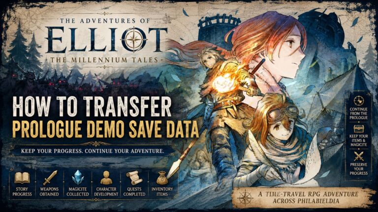 How to Transfer Prologue Demo Save Data in The Adventures of Elliot: The Millennium Tales