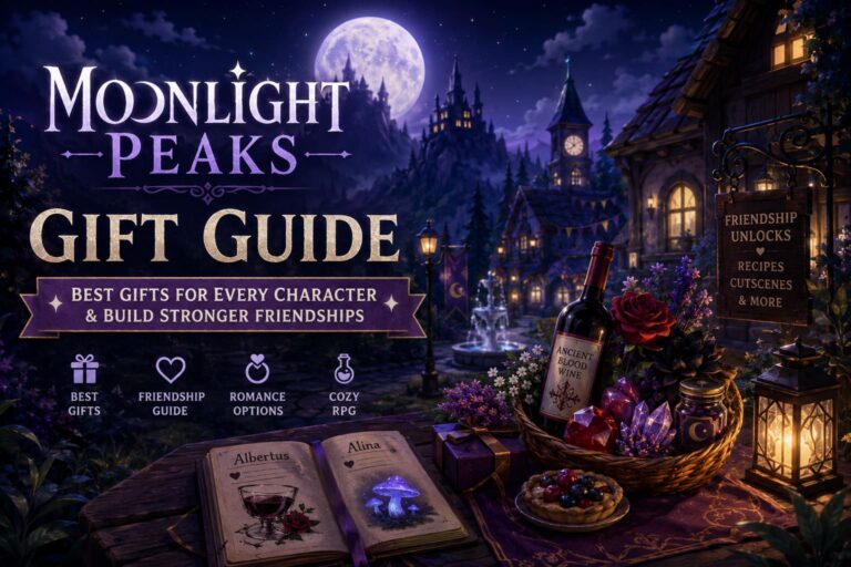 Moonlight Peaks Gifting Guide: Best Gifts for Every Character and Townsfolk