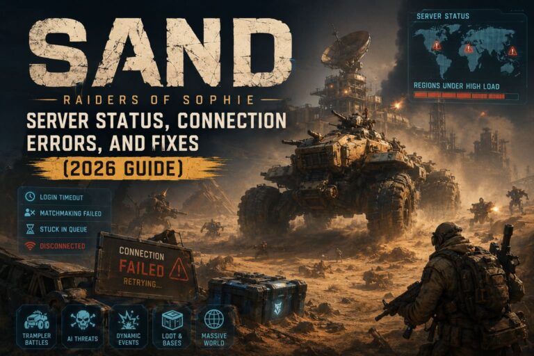 SAND: Raiders of Sophie Server Status, Connection Errors, and Fixes (2026 Guide)