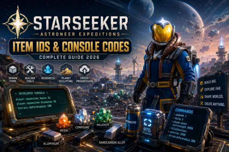 STARSEEKER: Astroneer Expeditions Item IDs List & Console Spawn Codes (Complete Guide 2026)
