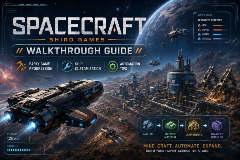 SpaceCraft Shiro Games Walkthrough Guide: Early Game Progression, Ship Customization, and Automation Tips