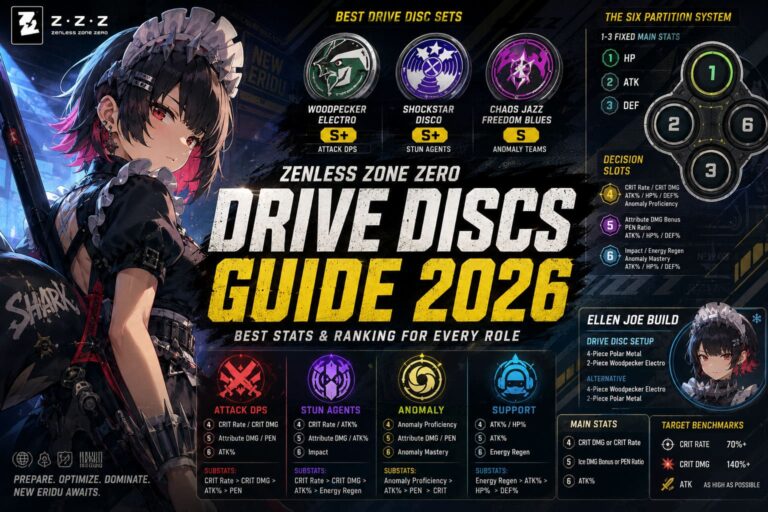 Zenless Zone Zero Drive Discs Guide 2026: Best Stats and Ranking For Every Role