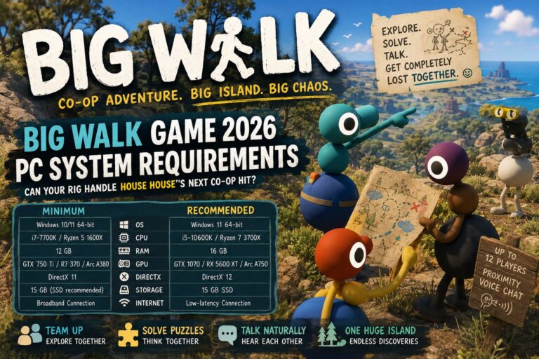 Big Walk Game 2026 PC System Requirements: Can Your Rig Handle House House’s Next Co-op Hit?