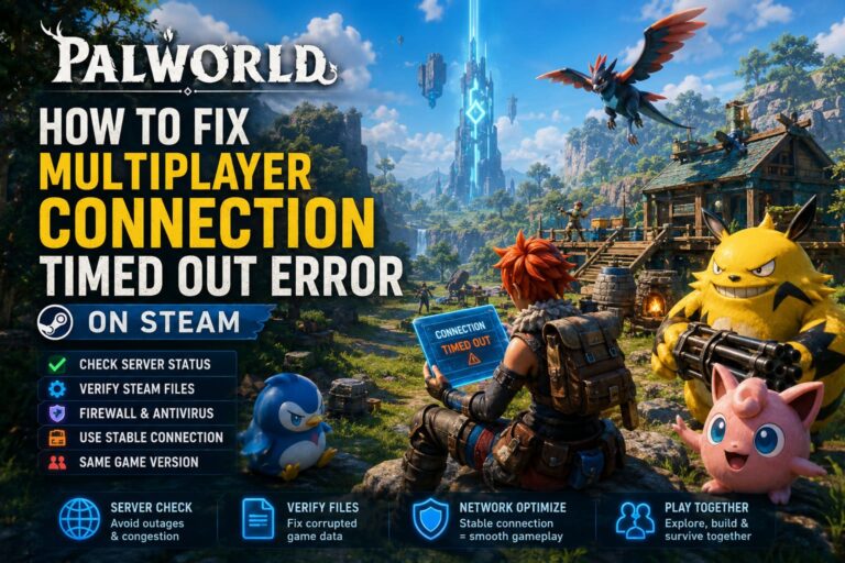 How to Fix Palworld Multiplayer Connection Timed Out Error on Steam