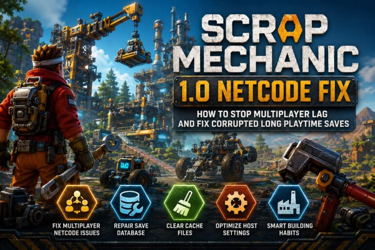 Scrap Mechanic 1.0 Netcode Fix: How to Stop Multiplayer Lag and Fix Corrupted Long Playtime Saves
