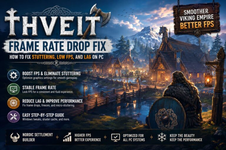 Thveit Frame Rate Drop Fix: How to Fix Stuttering, Low FPS, and Lag on PC